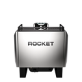 Rocket Espresso Bicocca chrome – vue arrière avec logo Rocket